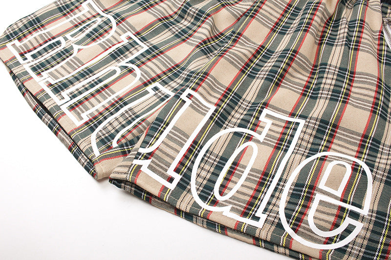 RHUDE Logo-Embroidered Checked Cotton-Flannel Drawstring Shorts