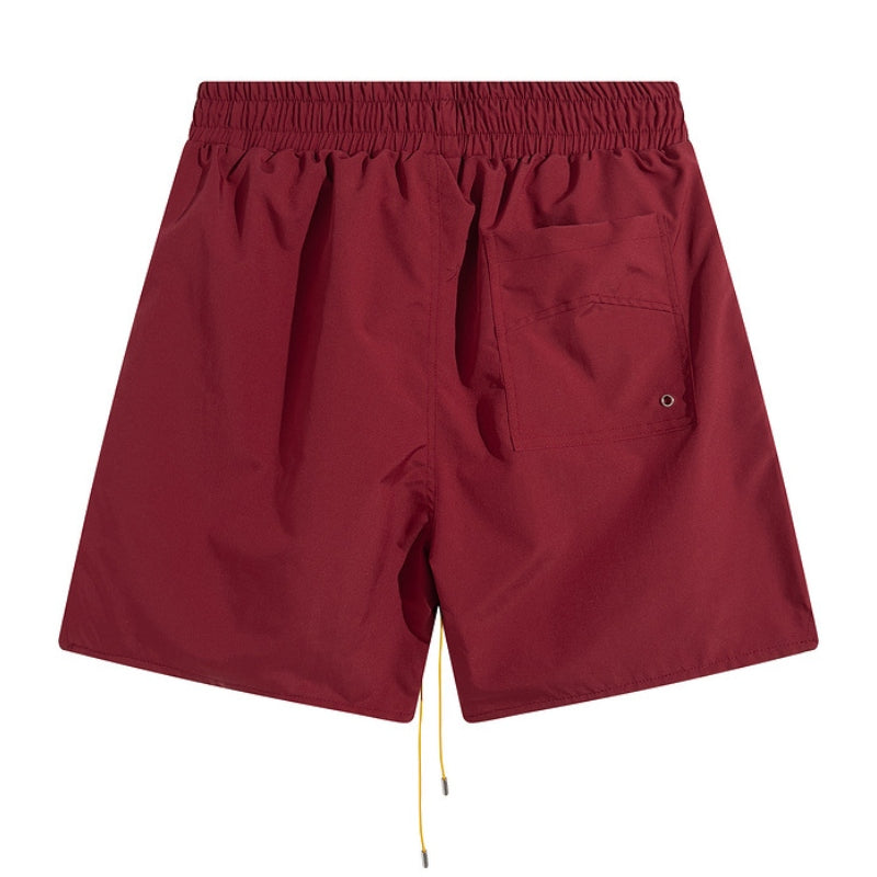 RHUDE embroidered tie elastic track shorts