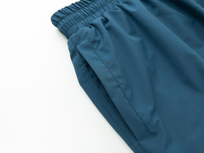 RHUDE embroidered tie elastic track shorts