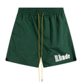 RHUDE embroidered tie elastic track shorts